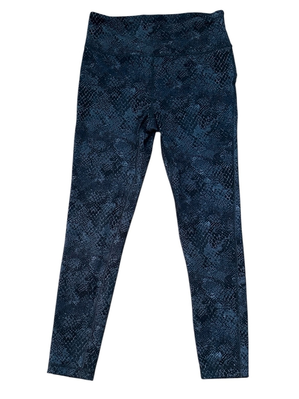 Mono B Women’s XL Blue Snakeskin High Waist Leggings Yoga Pants NWOT
